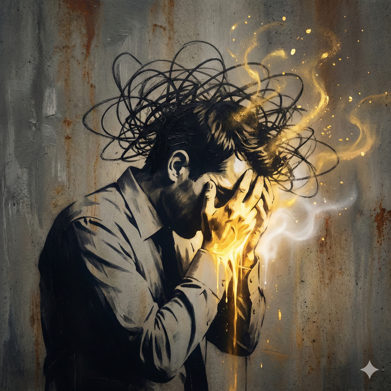 Homme gestion du stress pression mentale